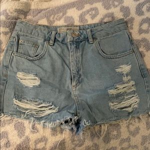 Topshop Mom Denim Shorts